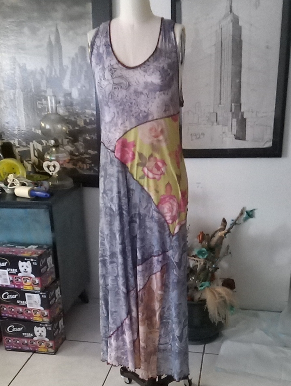 Floral Patchwork Maxi Dress